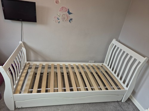 Kids single trundle bed solid - single,
