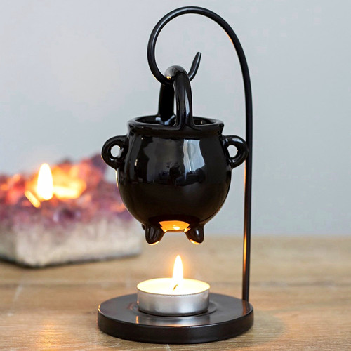 Black hanging cauldron - cauldron, tea