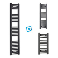 300 mm Wide Matt Black Heated Towel Rail Radiator Designer Bathroom Rad Modern
