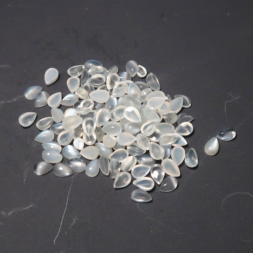 White moonstone cabochons - moonstone,