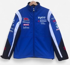 Suzuki Collection Men's Full Zip Blue Black Racing Jacket Convertible Gilet - S