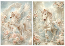 2 x  A4 Rice Paper Decoupage -