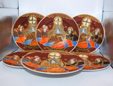 6 x Antique Japanese Satsuma