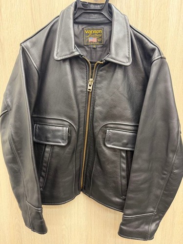 Vanson leather jacket black - leather, 38