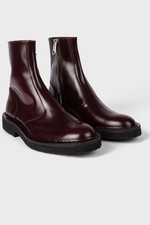 PAUL SMITH PULL ON HARMON BORDO ANKLE BOOTS SHOES BNWB UK8 EU42 US9 RRP: £350