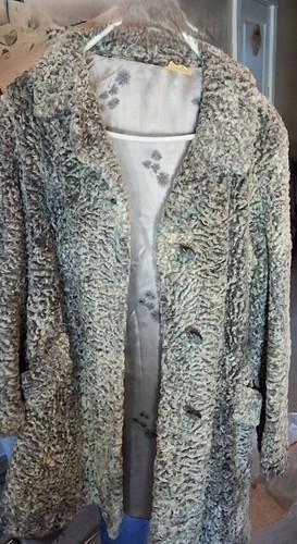 Vintage curly lamb fur - lamb, coat