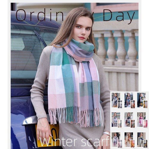 Cashmere blend scarf women - scarf,