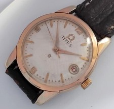 21 JEWELS SWISS MADE TITUS DELUXE MEN'S WIND UP VINTAGE WATCH