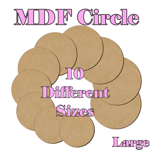 Wooden mdf circle shape 21cm - circle,