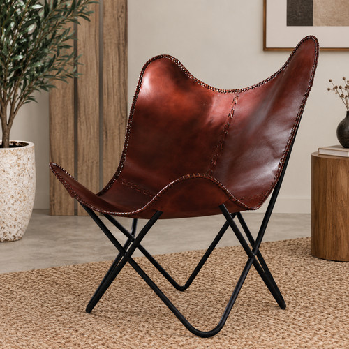 Genuine brown leather - genuine,