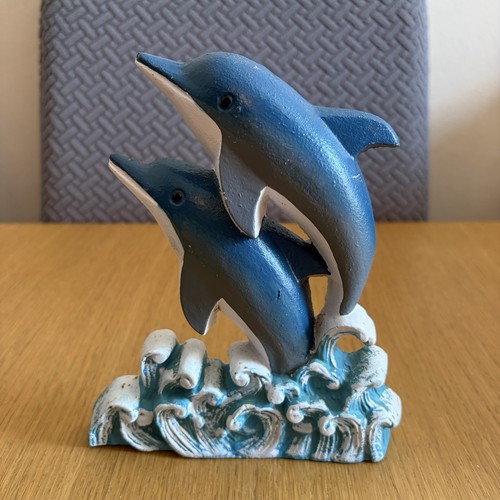 Cast iron dolphin door stop - door,
