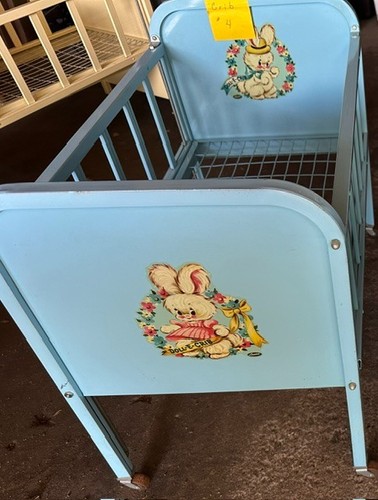 Vintage amsco doll crib blue - amsco,
