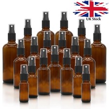 AMBER Glass Spray Bottles with