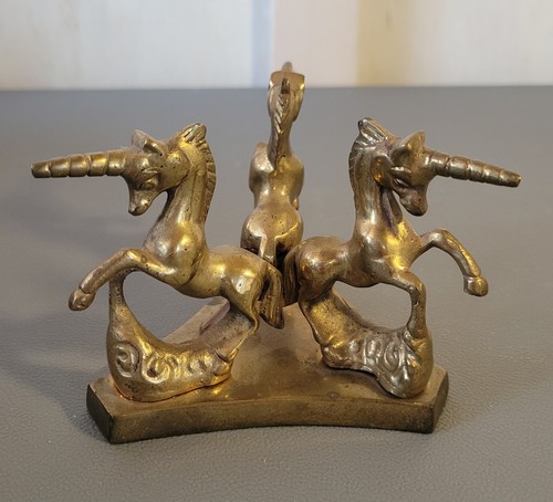 Vintage brass unicorn - vintage,