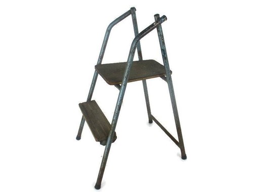 Mid century step ladder - step, iron