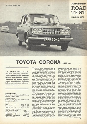 Toyota corona 1500 original - toyota,