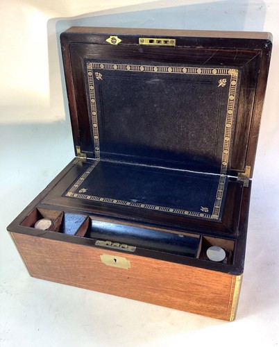 Antique walnut and brass - and,
