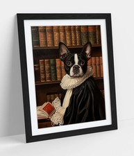 FUNNY PORTRAIT BOSTON TERRIER