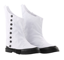 Scottish Highland Pipers Drummer Kilt Spats White & Black Buttons