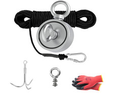 THCMAG Double Sided Magnet Neodymium Magnet Fishing Kit with Grappling Hooks