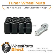 Wheel Nuts (16) Tuner Black