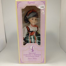 Regency Fine Arts Snow White Porcelain Doll - Boxed