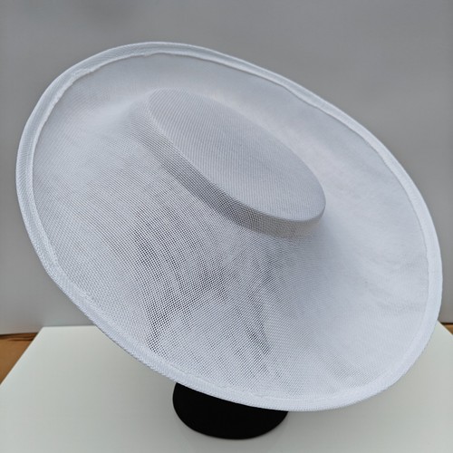 White large fascinator - large,