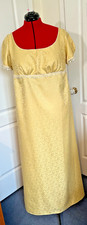 Beautiful yellow gold Regency/Bridgerton/Austen  Ball gown dress size 16 & bag