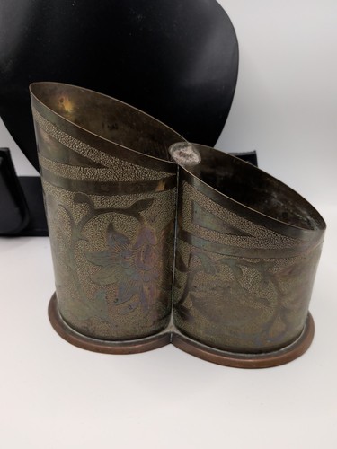 Antique wwi trench art double - antique,