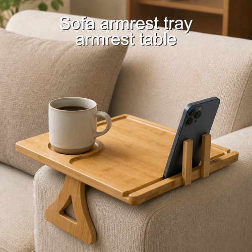 Bamboo sofa arm tray - tray,, anti