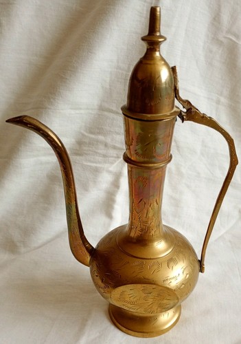 Vintage brass coffee pot - brass,