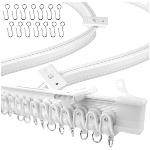 White flexible curtain track - flexible,