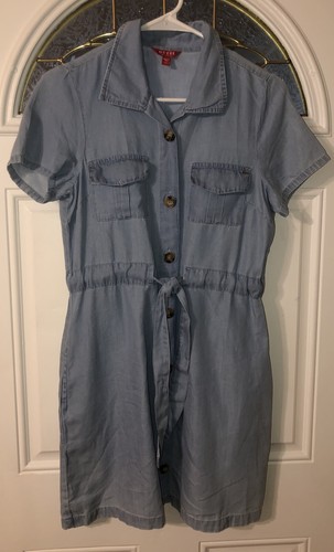 Guess denim dress short - denim, sleeve