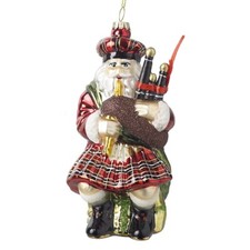 Scottish Santa with Bagpipes Christmas Tree Decoration by Heaven Sends Gift Idea