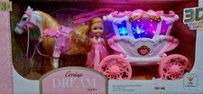 HORSE & CARRIAGE PLAY SET FAIRYTALE PRINCESS CINDERELLA STYLE AND ACCESSORIES 