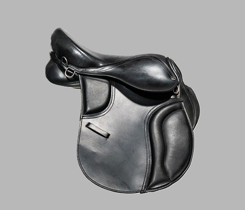Leather treeless pony saddle - leather,