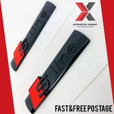 2 x Black Audi S Line Badge