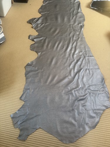 Leather half hide gunmetal - leather,
