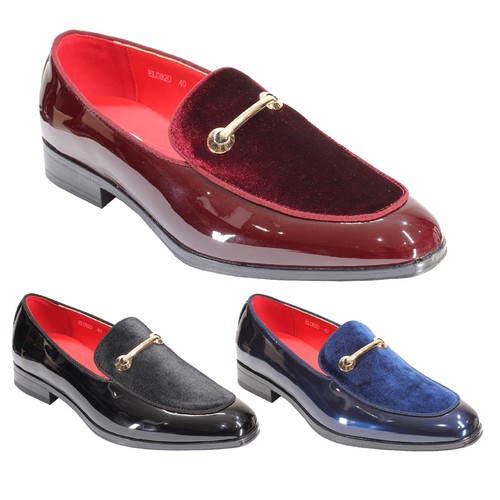 Men patent leather velvet - leather, &