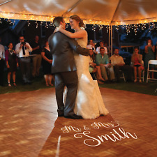 MR & MRS Personalised Removable Vinyl Wedding Marriage Dance Floor Decal Sticker