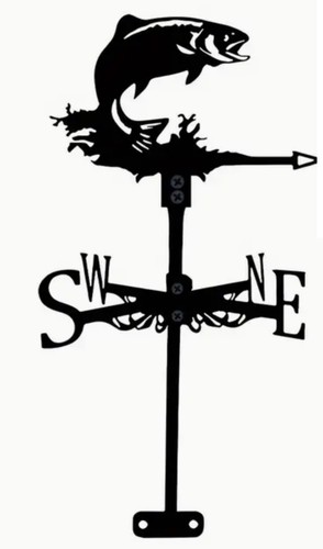 New metal fish weathervane - fish,