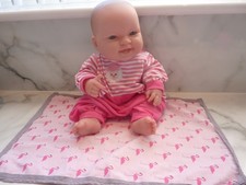 Berenguer 14" Realistic Chubby cheeks  Baby Doll - two little teeth in outfit.