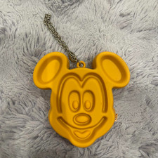 Tokyo Disney Mickey Waffle Bag Charm Resort Keychain pouch from Japan TDL Used