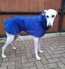 Greyhound, Lurcher, Whippet fleece dog coat with belt - Multiple colours