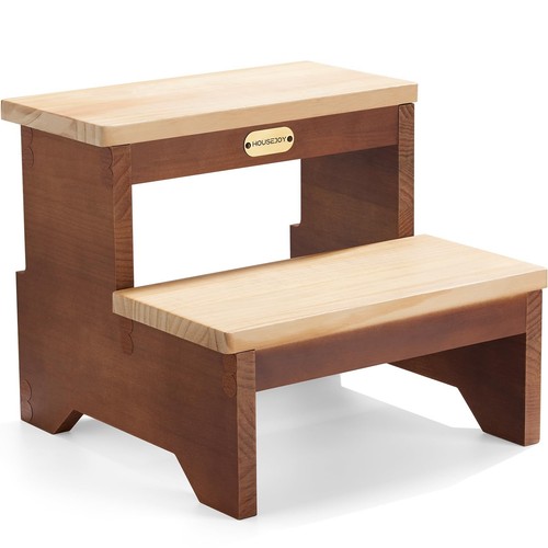 Wooden two step stool for - two,