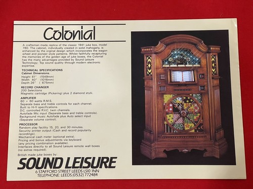 Sound leisure colonial jukebox - leisure,