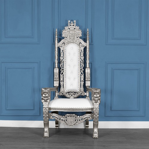 Throne chair silver frame - frame,