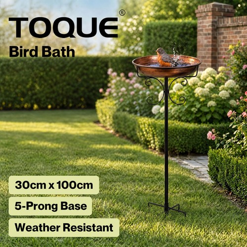Toque metal bird bath outdoor - toque,