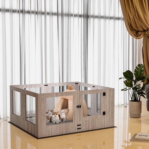 Clear tempered glass dog - glass,