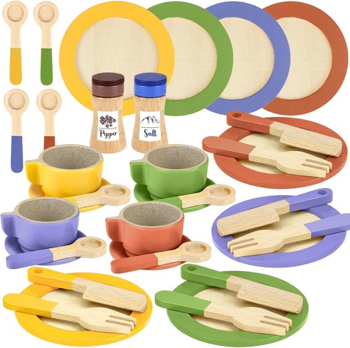Wooden toy food set - toy,